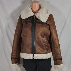 Women's Levi's Faux Rancher Aviator Jacket - Brown - Small - NWOT